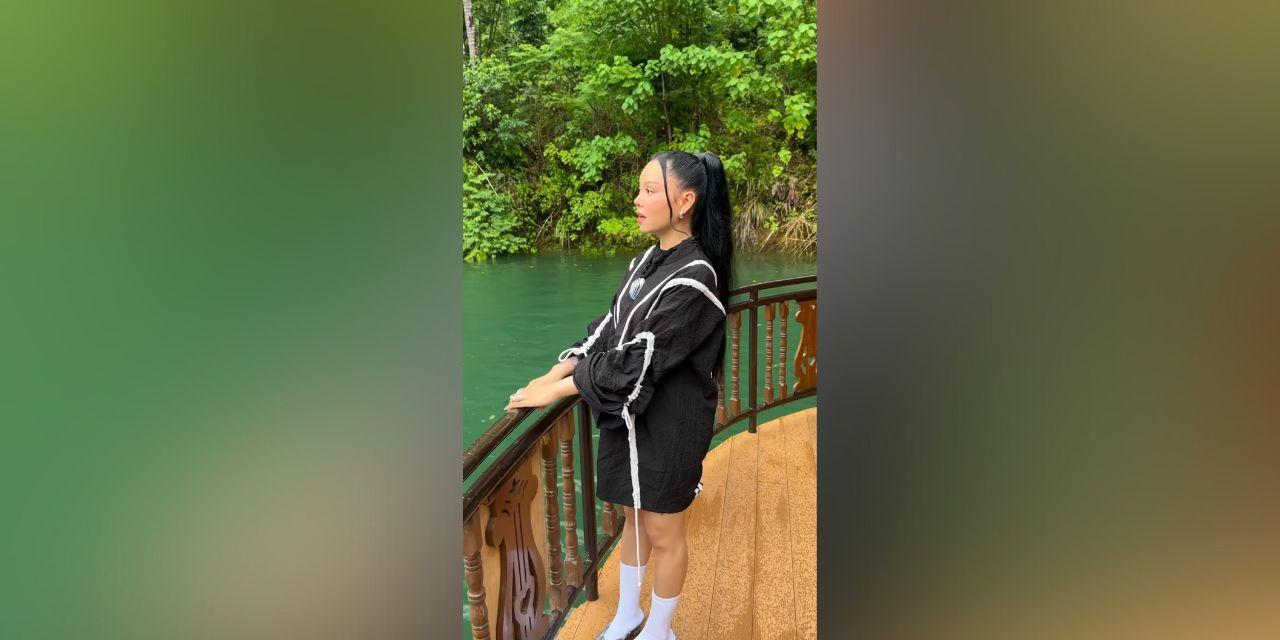 Bella Poarch goes cruising in Bohol's Loboc River
