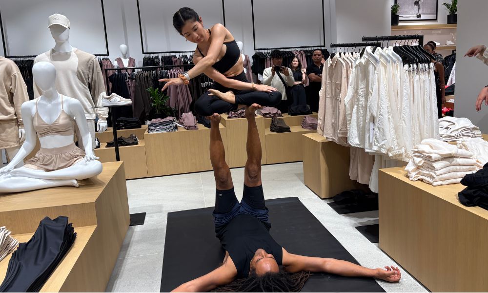 Acroyoga takes the spotlight at Alo's first PH store opening in Makati
