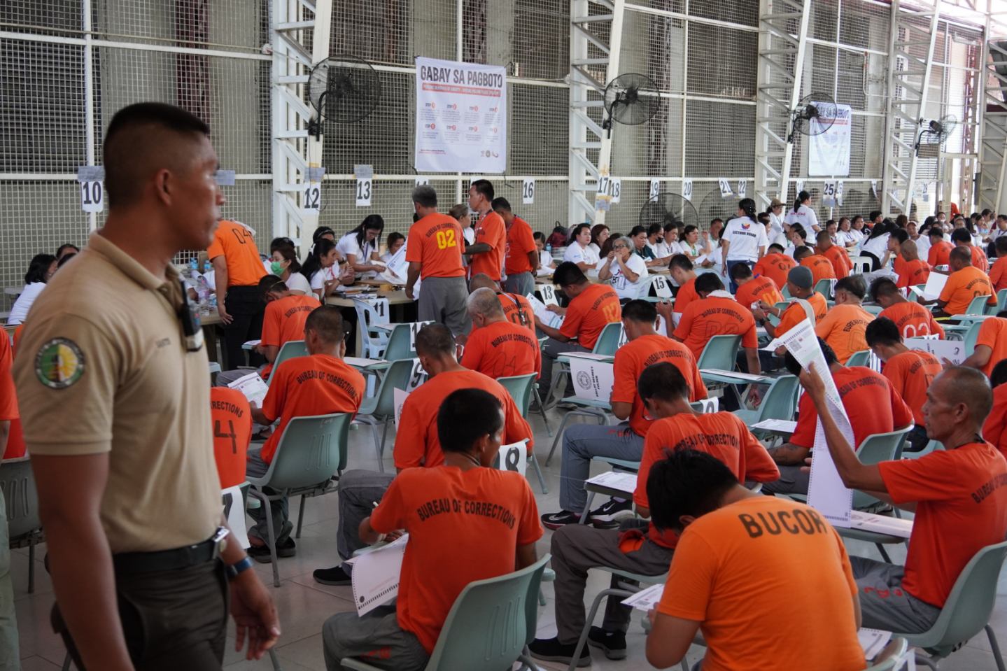 Inmates cast vote for Philippine election 2025.