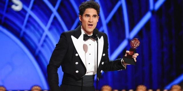 Darren Criss accepts Best Performance by an Actor in a Leading Role in a Musical award for Maybe Happy Ending at the 78th Annual Tony Awards in New York City, U.S., June 8, 2025. REUTERS/Brendan Mcdermid