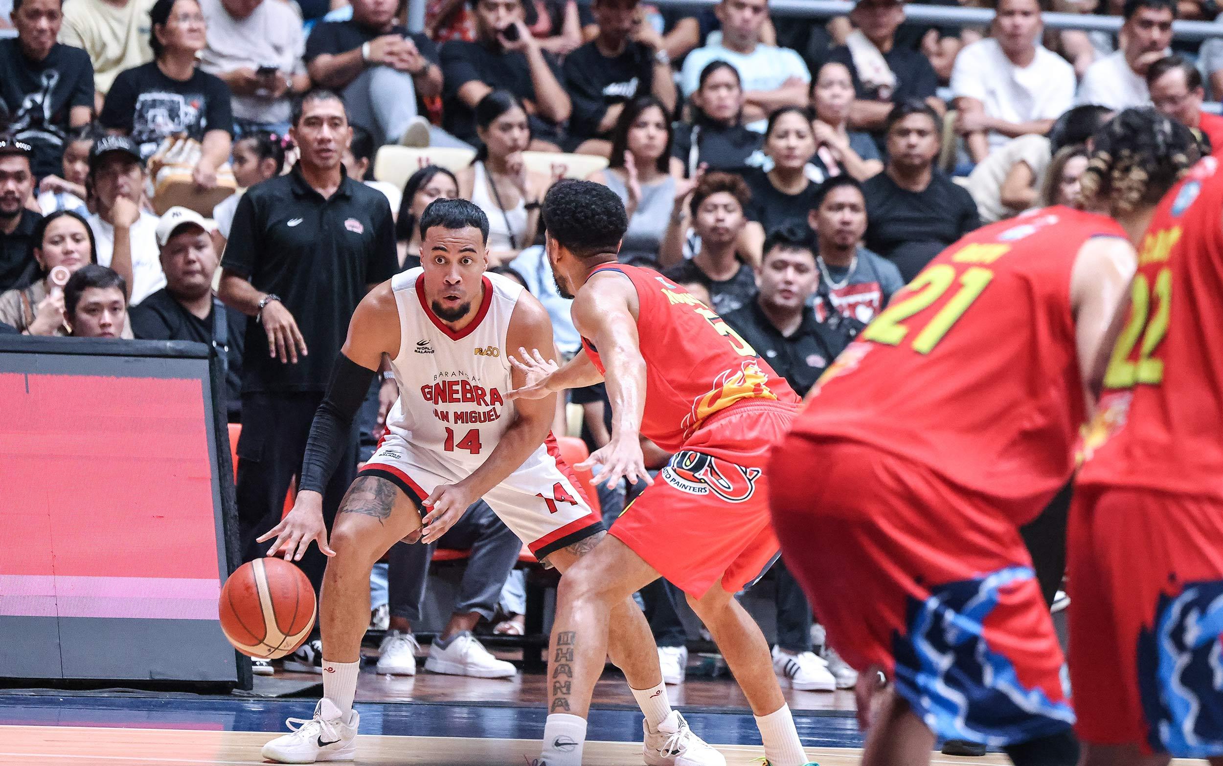 Ginebra rains down on Rain or Shine late to clinch playoff bonus