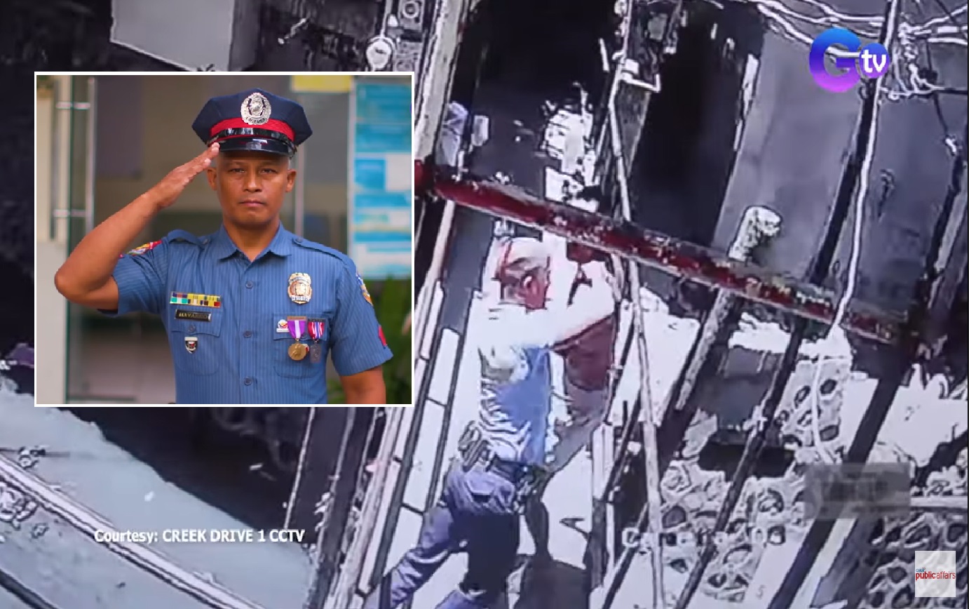 Pulis, duguan matapos na makipagbuno sa lalaking nagwawala at may patalim para iligtas ang mga tao sa lugar