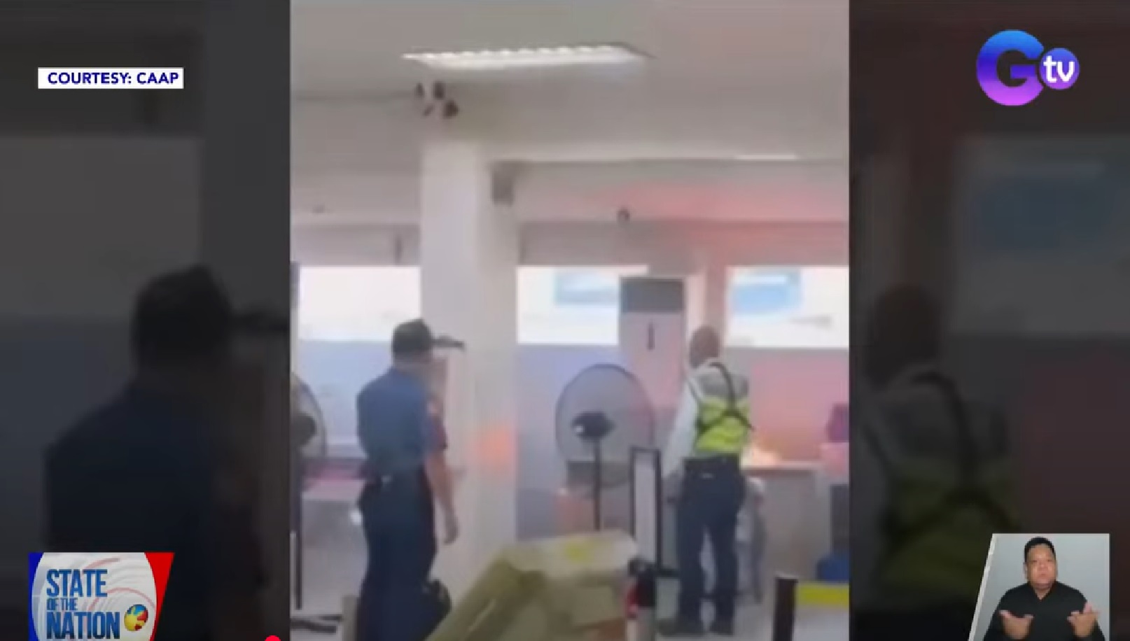 Power bank, nagliyab habang nasa inspection table ng airport sa Capiz at sumabog