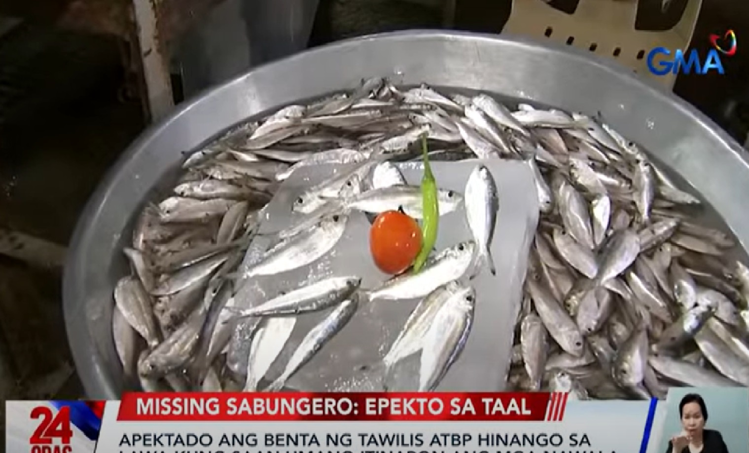 Bentahan ng tawilis, apektado umano ng ulat na sa Taal Lake itinapon ang bangkay ng nawawalang mga sabungero