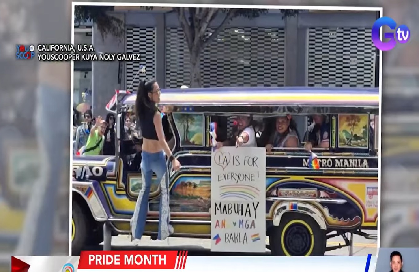 Pinoy LGBTQIA+ members, lumahok sa Pride Parade sakay ng traditional jeepney sa L.A.  thumbnail