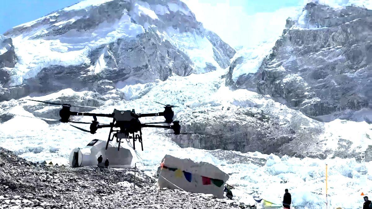 Drones tackle Everest’s trash crisis, hauling gear up and garbage down