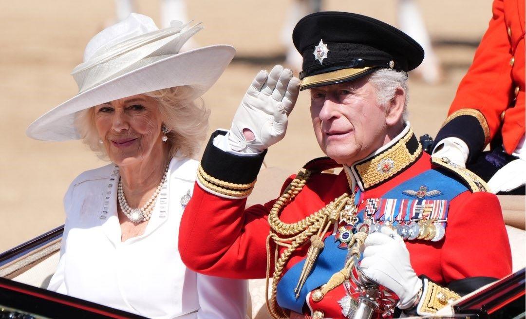 King Charles honors air crash victims at military parade