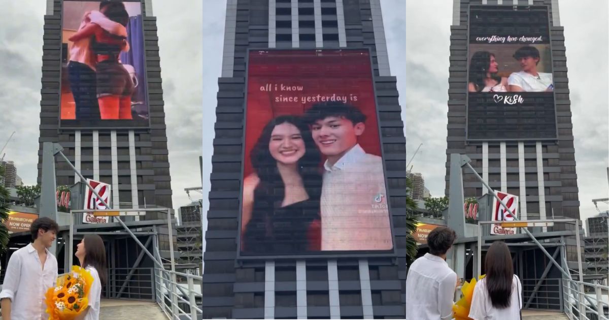 Josh Ford, Kira Balinger get featured in LED billboard along EDSA Ortigas