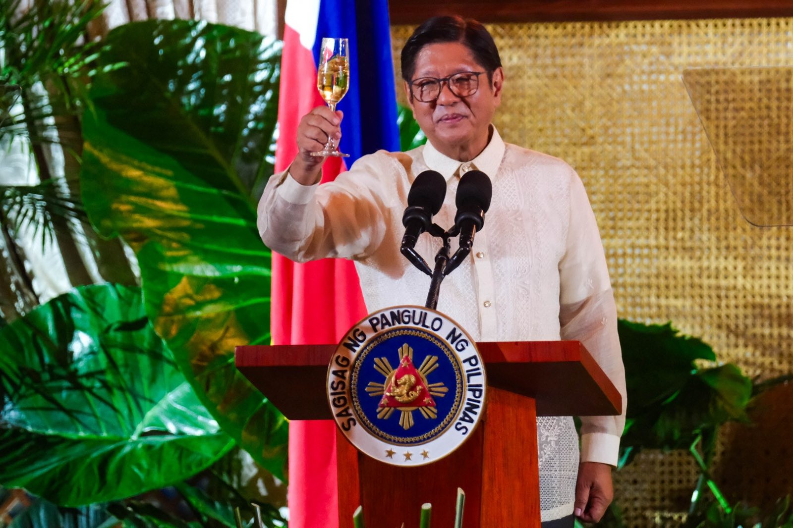 Marcos vin d'honneur economic growth low inflation Independence Day 2025