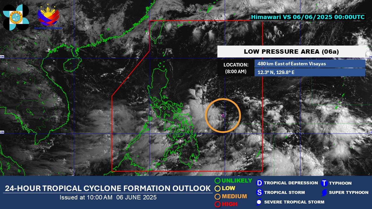 PAGASA monitors LPA inside of Philippine Area of Responsibility