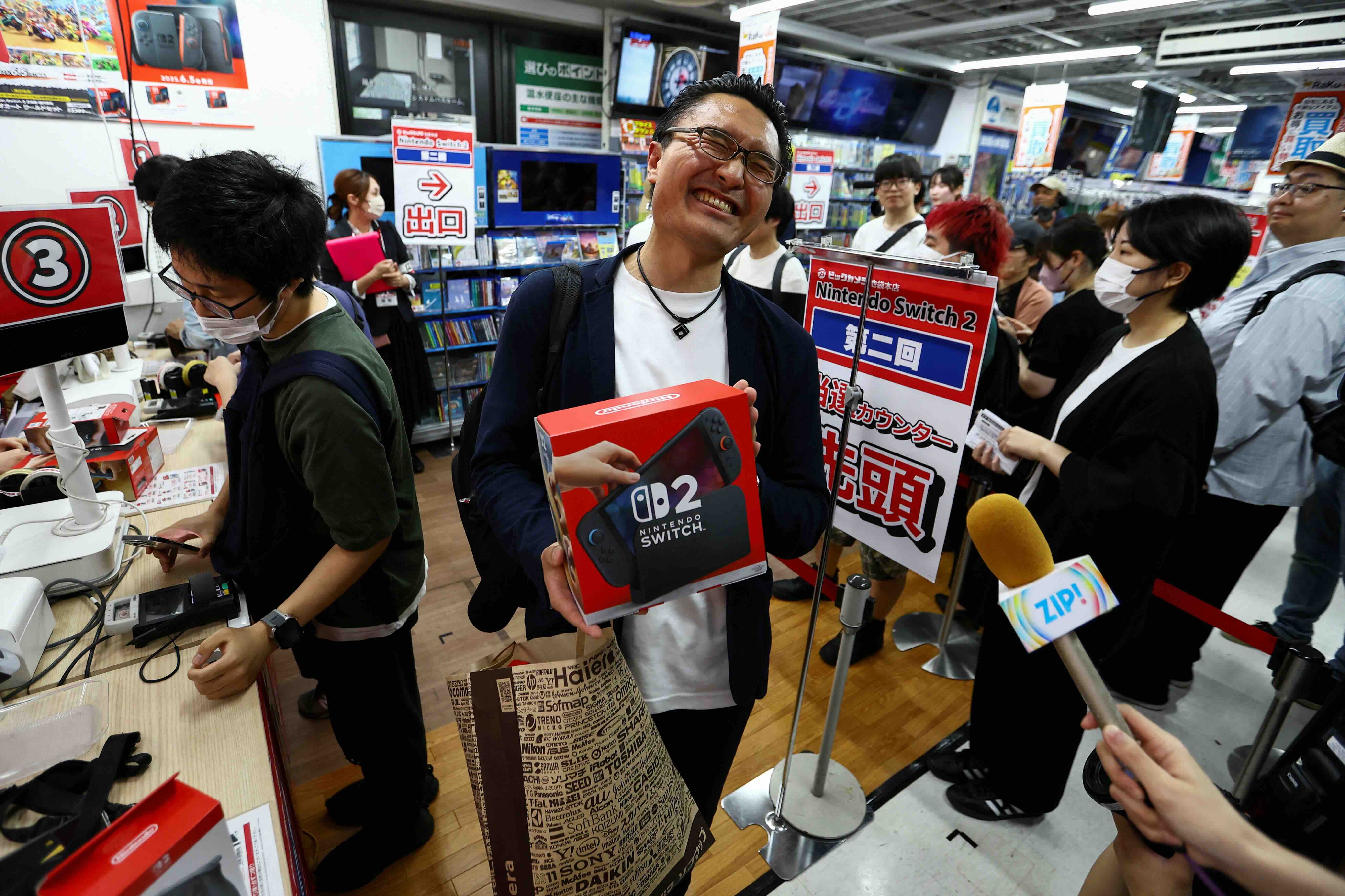 Gaming fans queued up for the launch of Nintendo's Switch 2