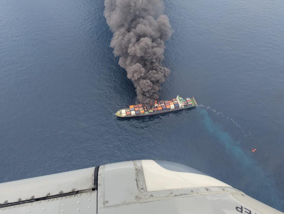 Explosions, fires on cargo ship off India's Kerala coast