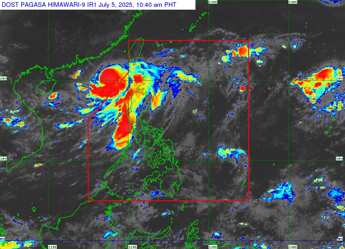 The trough of Bising is affecting extreme northern Luzon