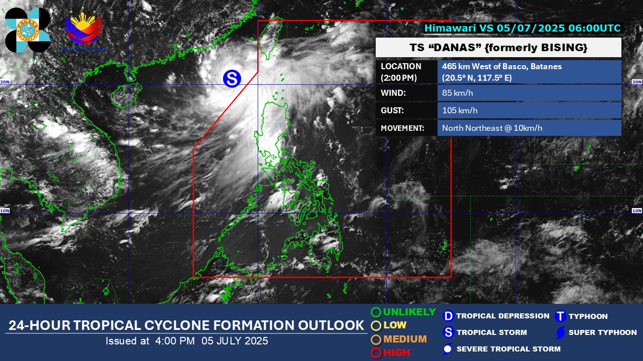 PAGASA said rains are expected to persist due to trough of TS Bising, Habagat 