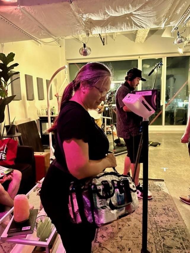 Angelica with her IC kit. Courtesy: The FilAm