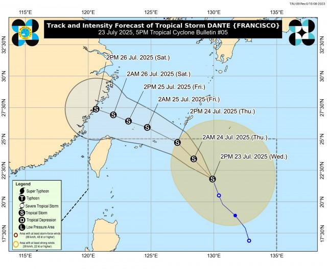 7 areas under Signal No. 1 as Emong intensifies