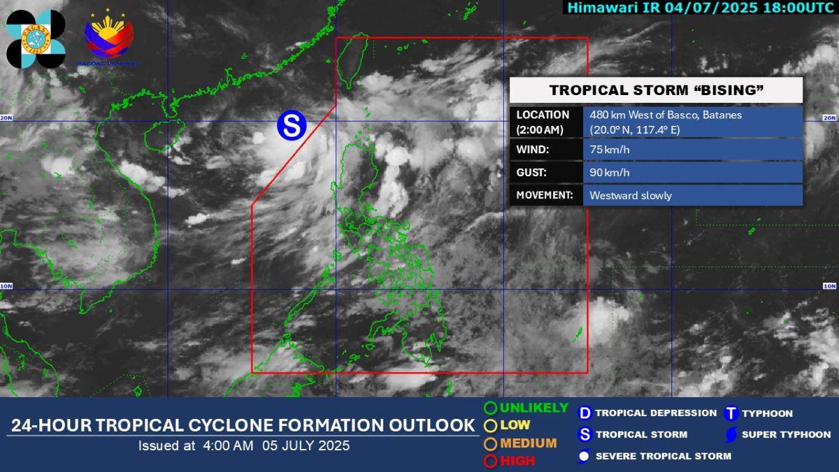 Trough of Bising to affect Batanes, Babuyan islands