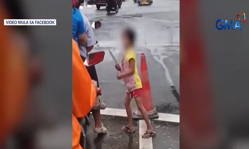 Child in viral video begging while holding a knife rescued