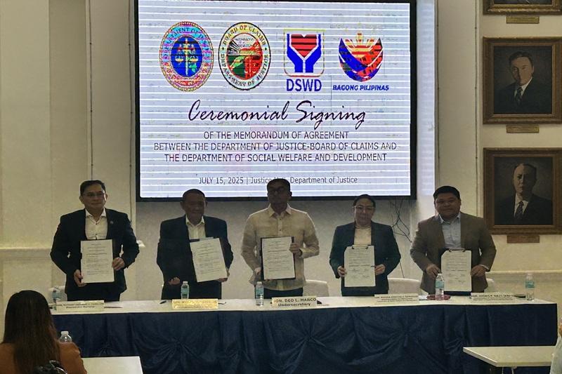 DOJ-DSWD sign MOA on referral system for compensation of child-victims