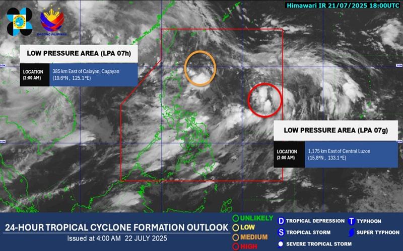 LPA inside PAR has high potential to develop into tropical depression