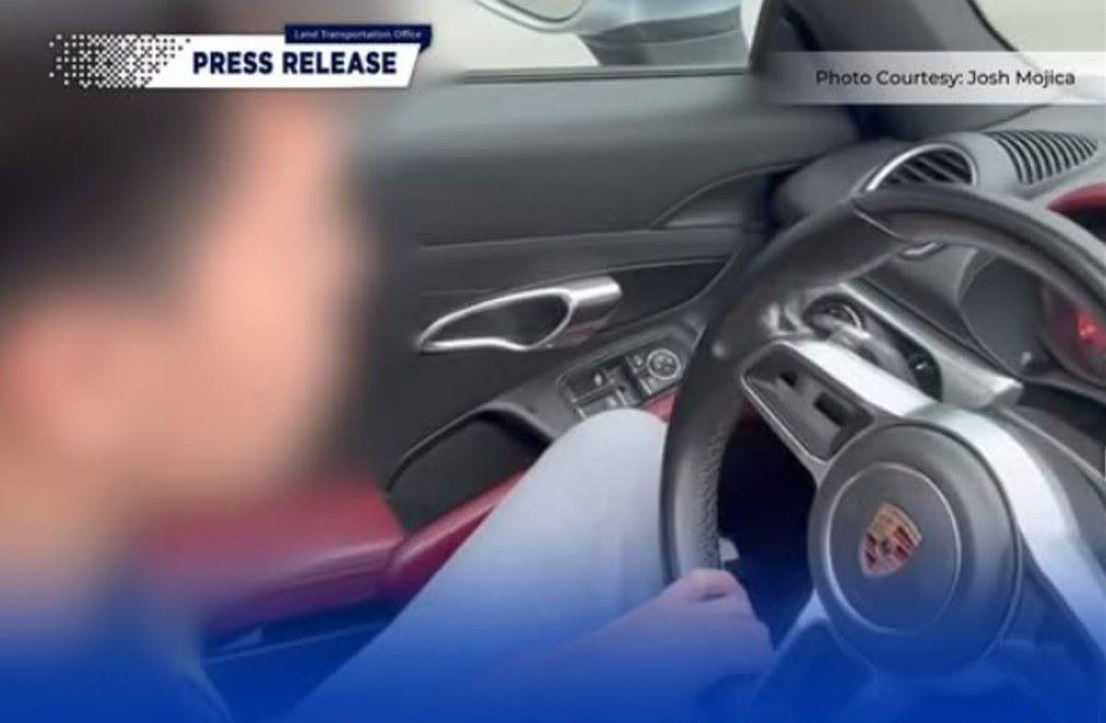 LTO suspends license of Porsche driver for using cellphone while driving