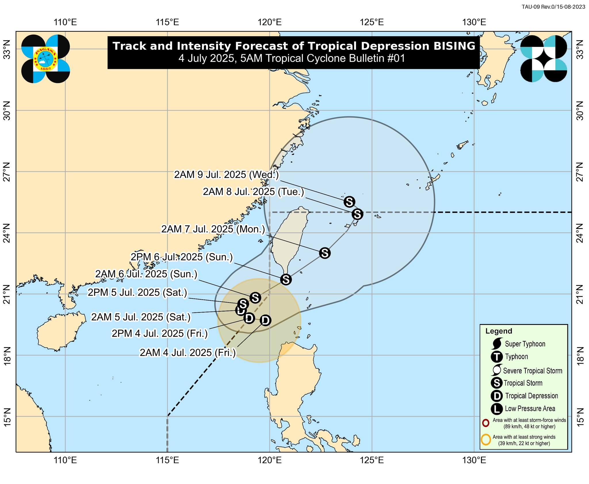 LPA off Babuyan Islands now TD Bising