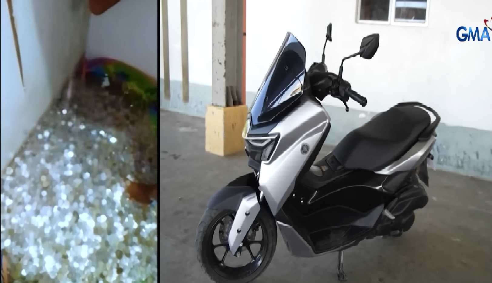 Sangkaterbang barya, nakuha mula sa pader na gawa sa flywood sa isang bahay sa Basey, Samar thumbnail