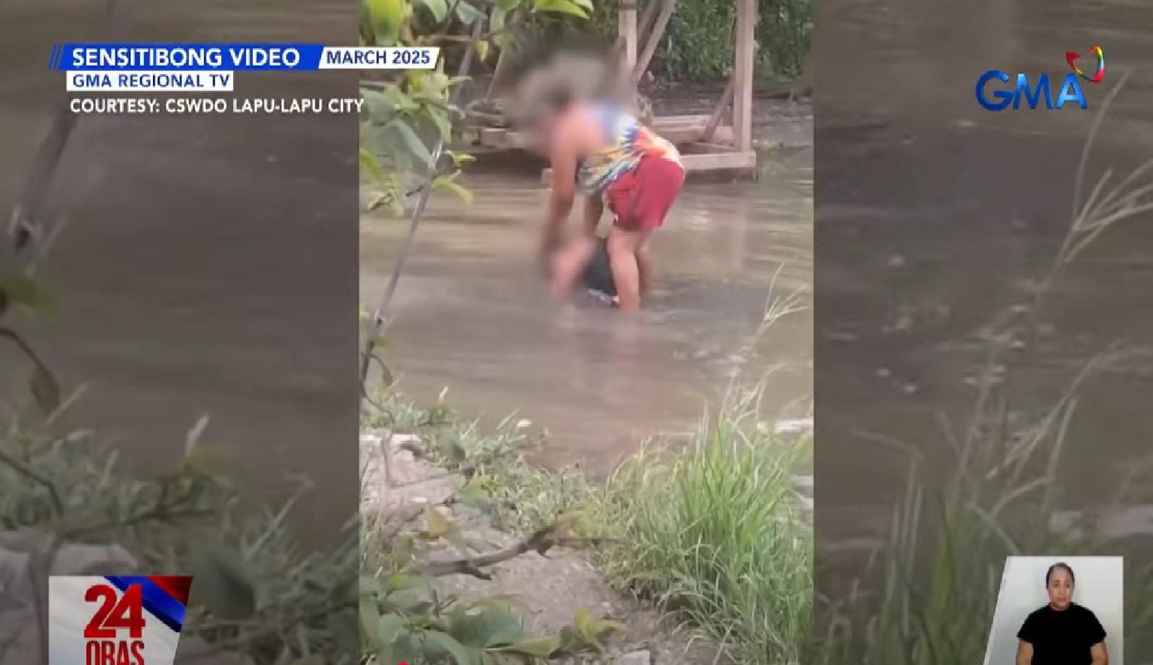Lola, nahuli-cam na nginungudngod sa baha ang 12-anyos na apo sa Cebu thumbnail