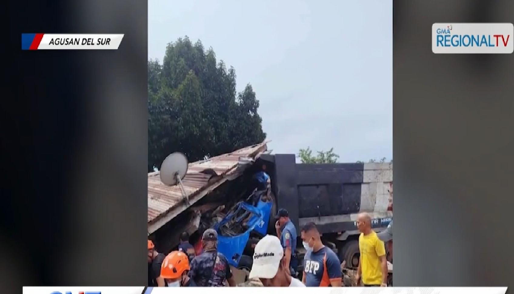2 patay, 1 sugatan sa pagsalpok ng truck sa 2 bahay sa Agusan del Sur thumbnail