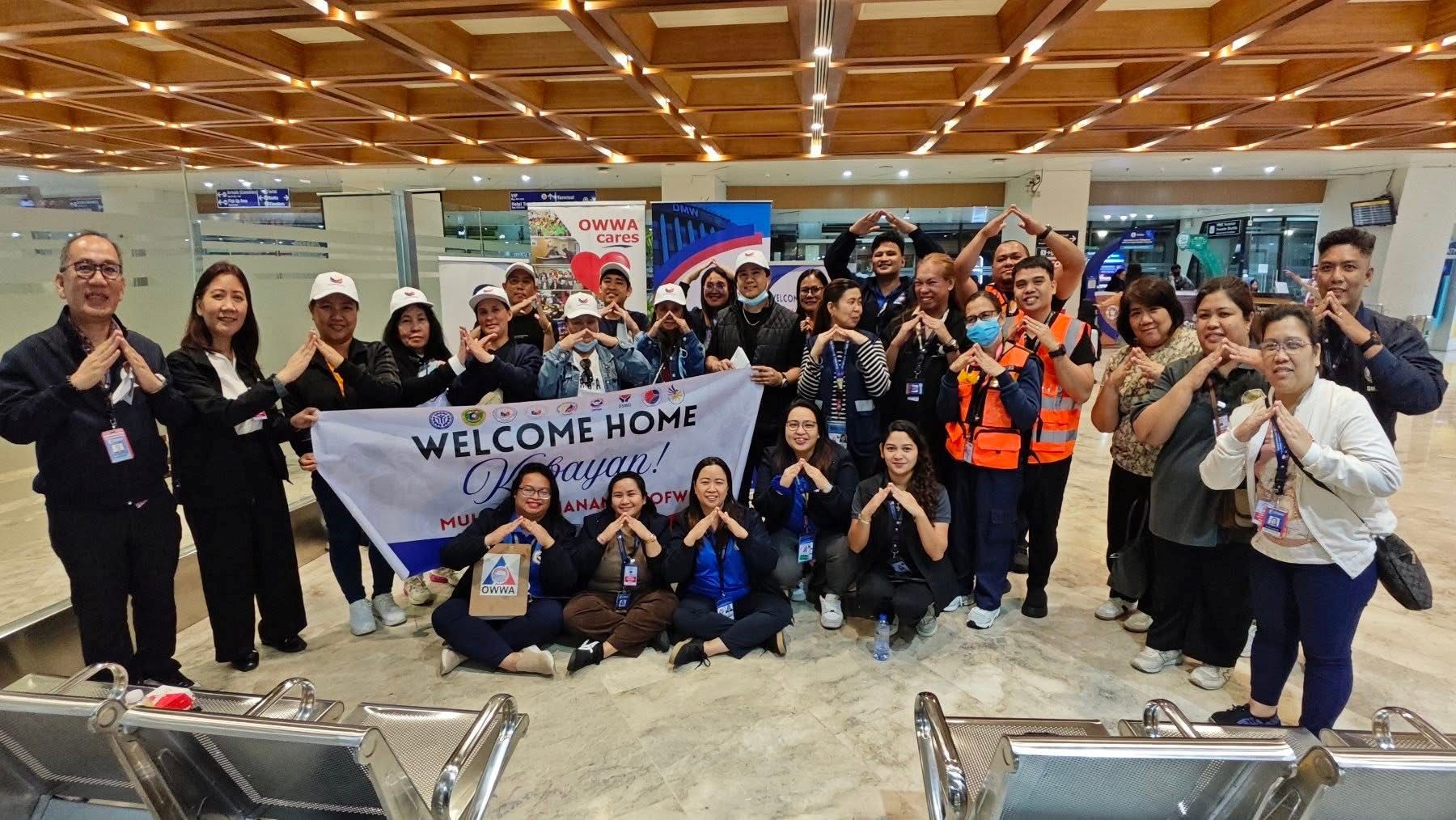 8 Filipino caregivers from Israel return to PH