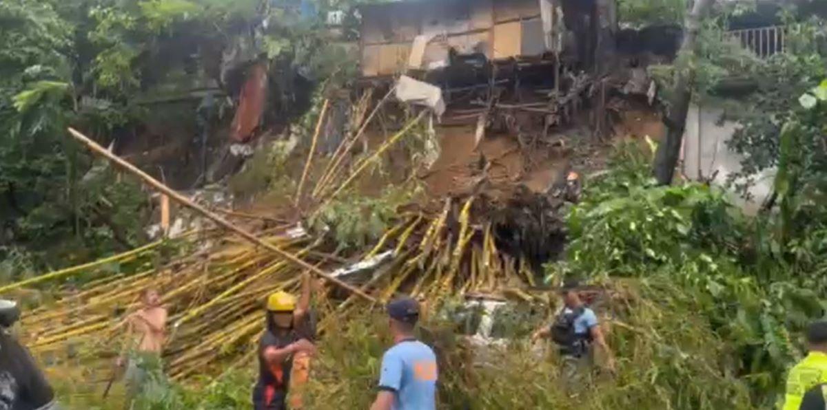 Landslide reported in Barangay Bagong Silangan, QC
