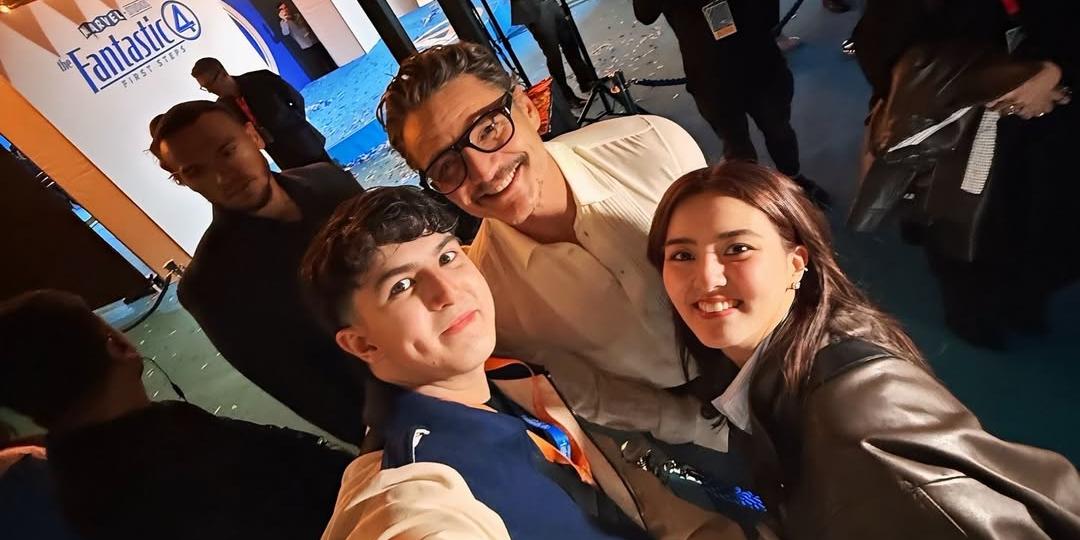 Mavy and Cassy Legaspi snap a photo with Pedro Pascal in Australia