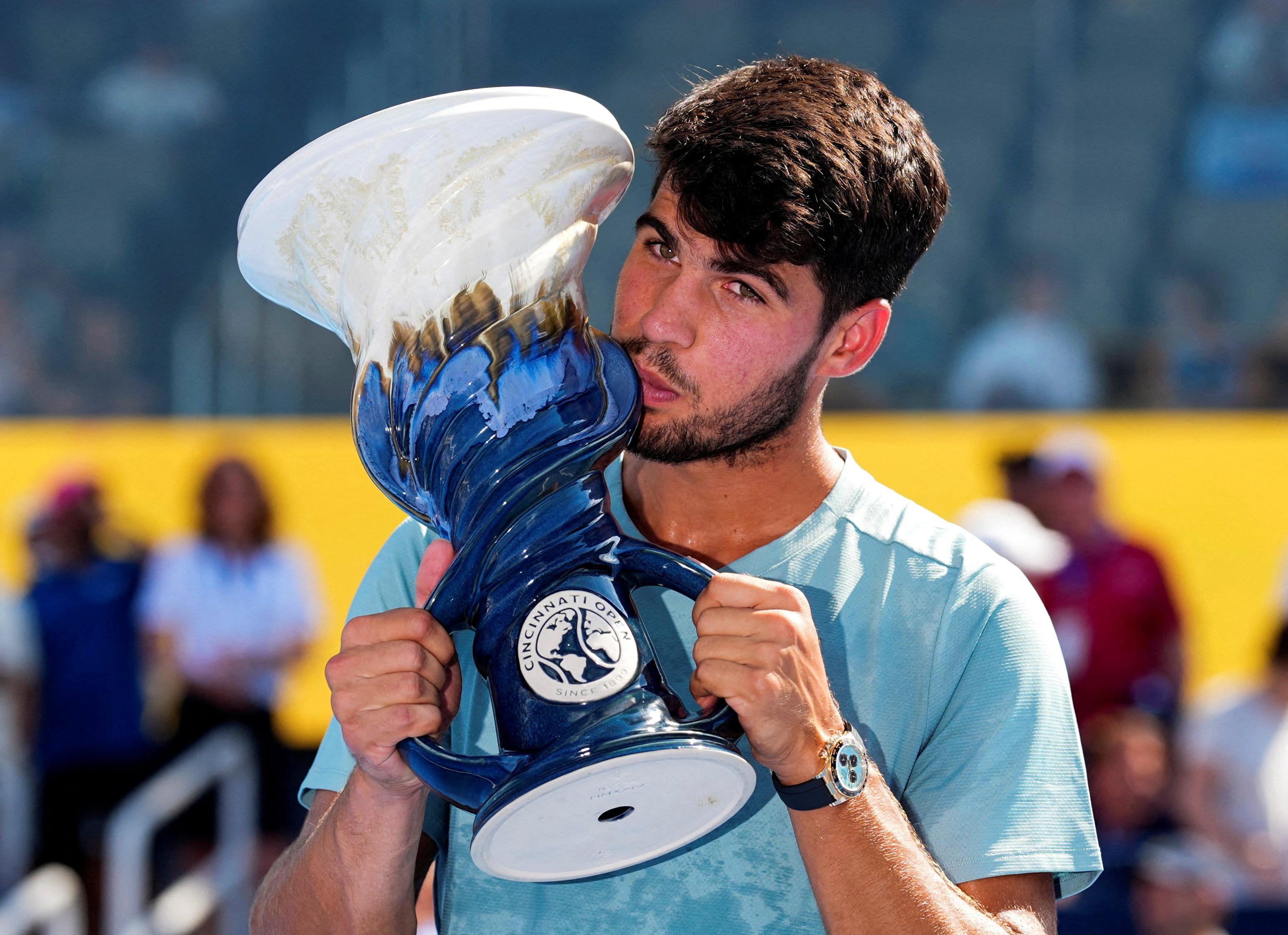 Carlos Alcaraz wins Cincinnati Open when Jannik Sinner retires