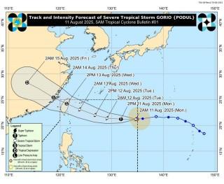 Severe Tropical Storm Gorio (international name: Podul), Aug. 11, 2025, 5AM