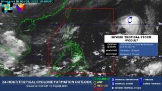 Severe Tropical Storm Podul, 4 AM, August 10, 2025