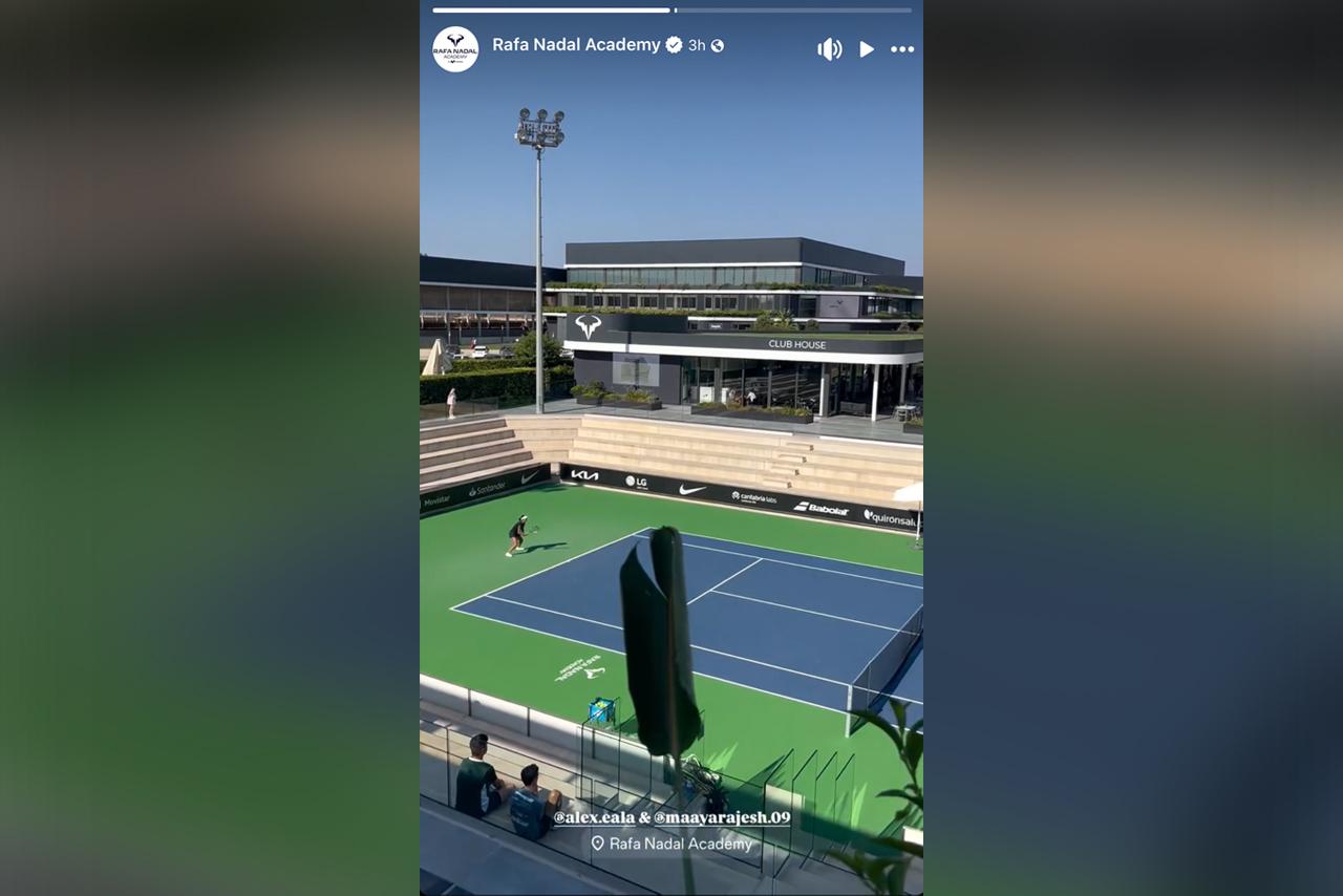 Alex Eala at the Rafa Nadal Academy