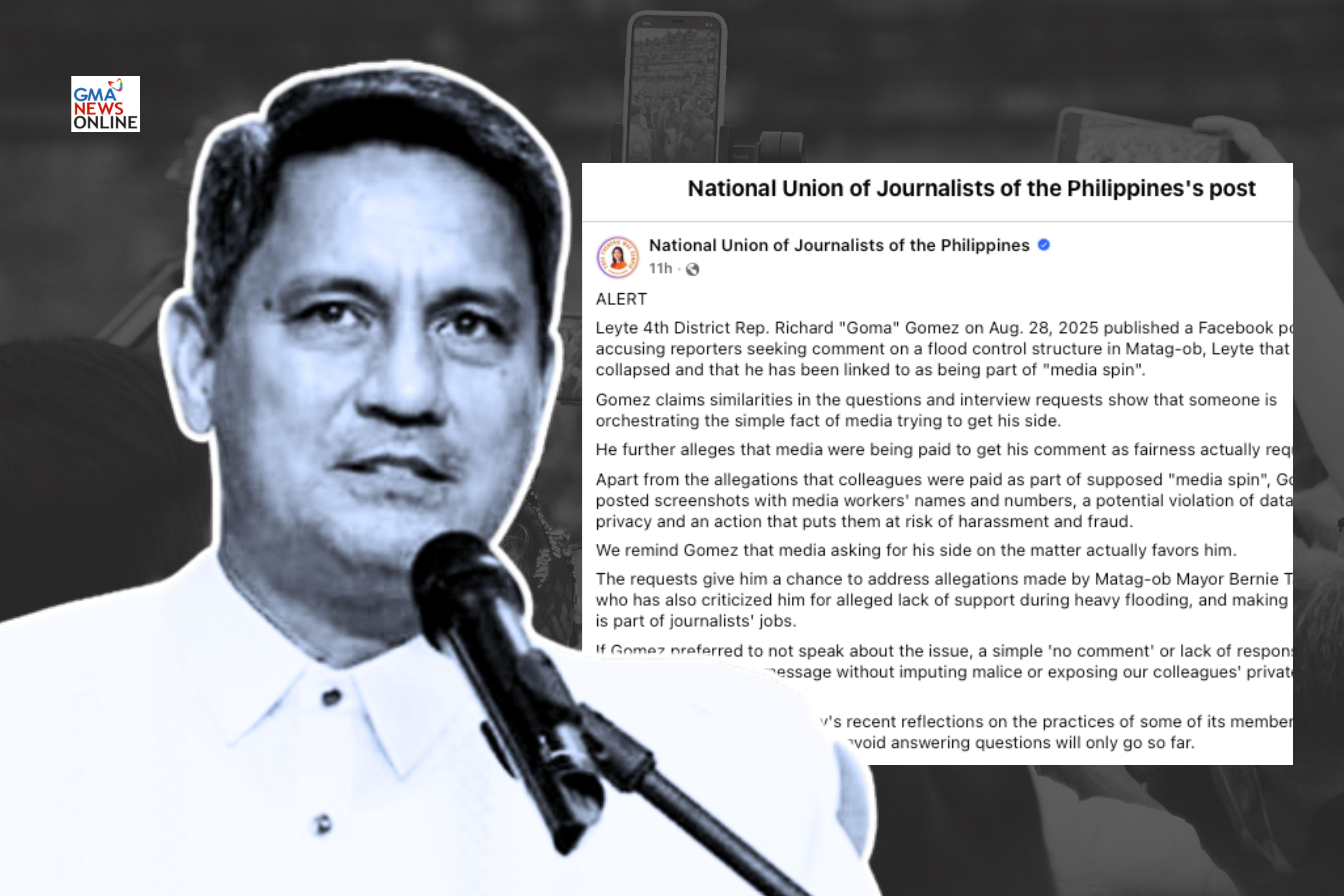 Goma sees media ops, NUJP says reporters doing him a favor