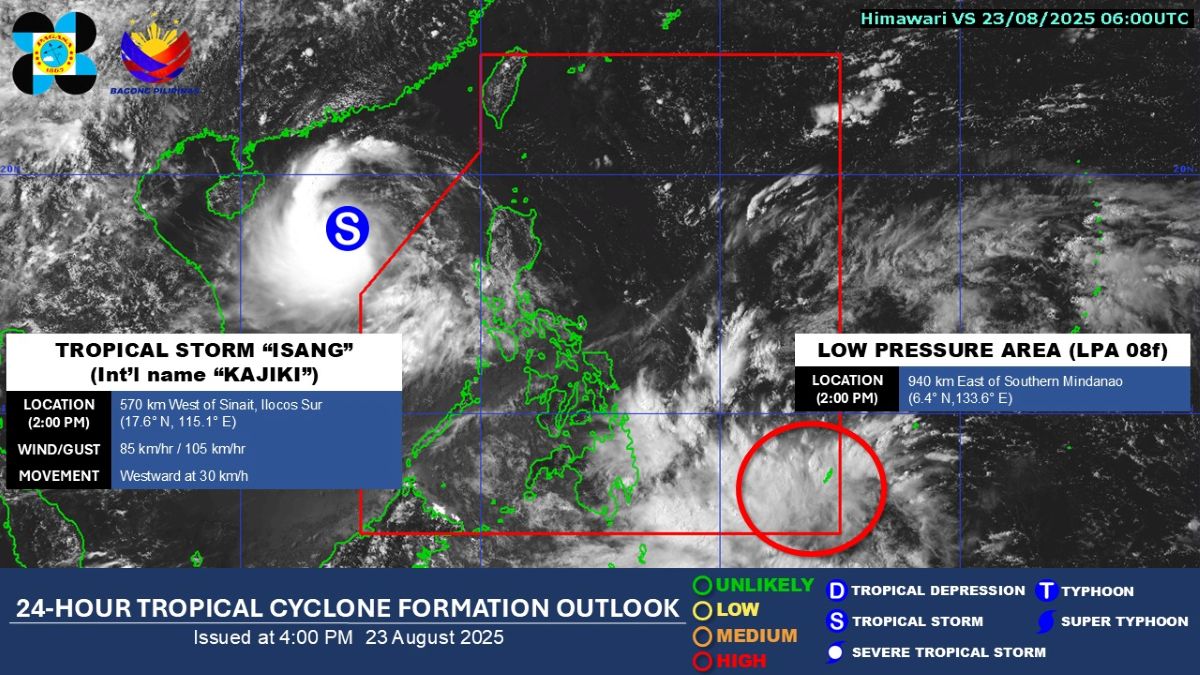 LPA with high chance of becoming cyclone spotted off Mindanao