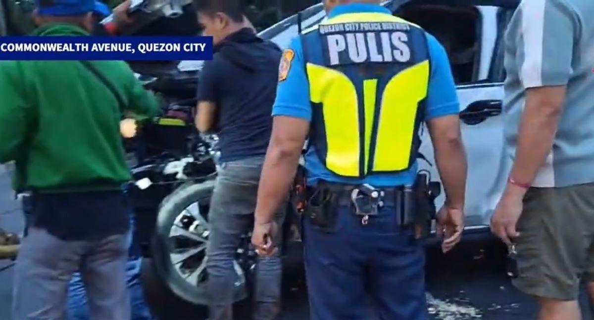 SUV, bumangga sa garbage truck sa Commonwealth Avenue; 3, sugatan