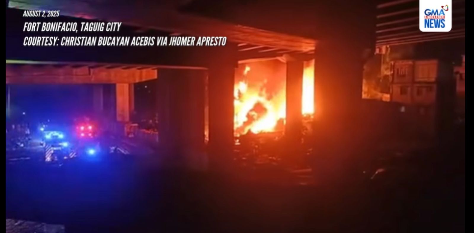 Fire hits residential area in Fort Bonifacio, Taguig