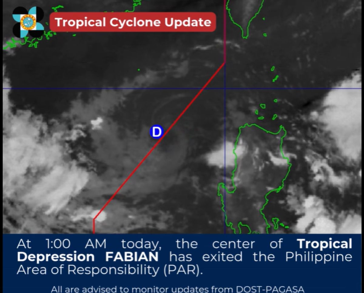 Fabian leaves PAR as PAGASA monitors Tropical Storm Podul