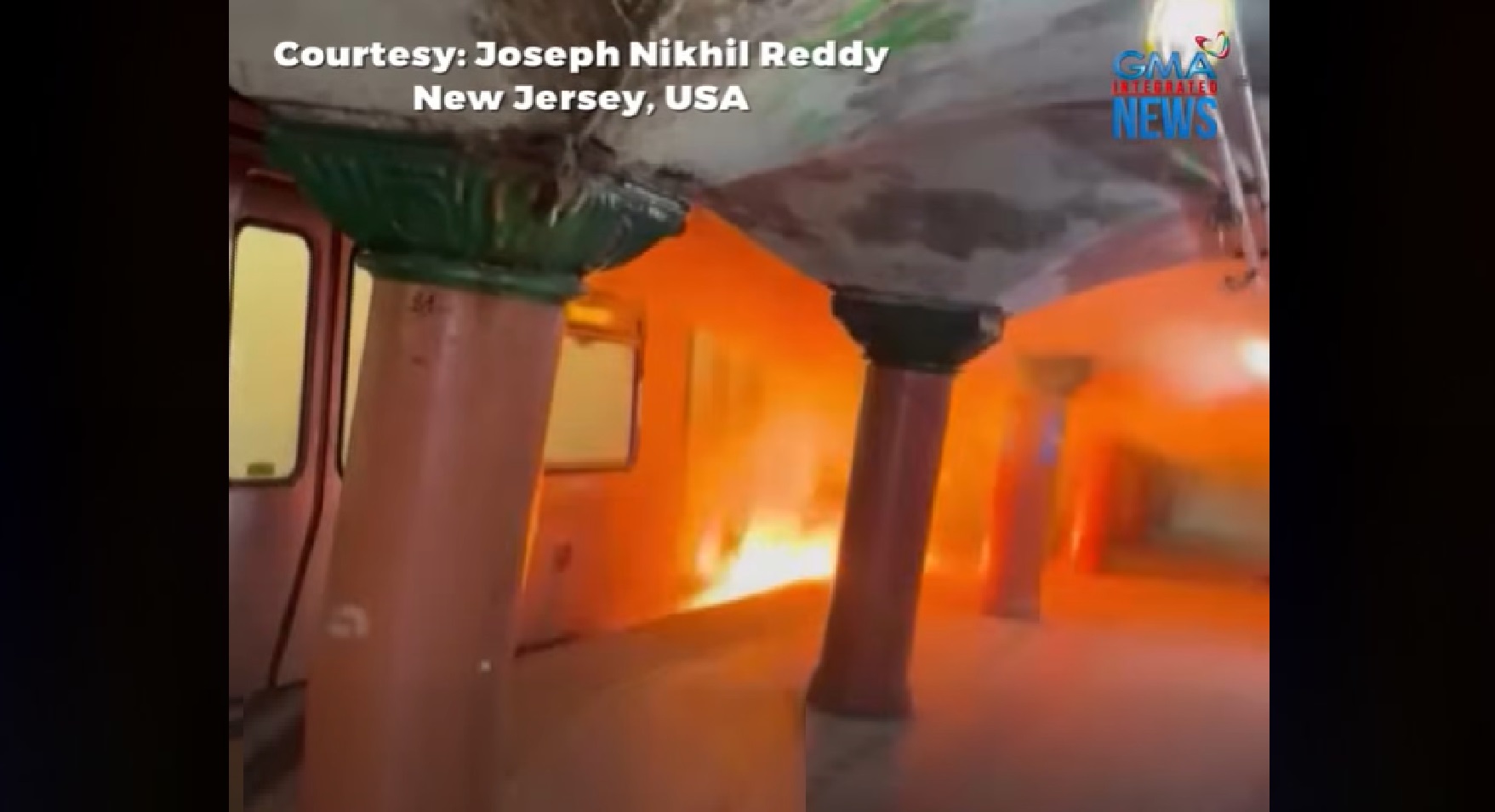 Bagon, napuno ng usok nang may magliyab sa ilalim ng tren sa New Jersey, USA thumbnail