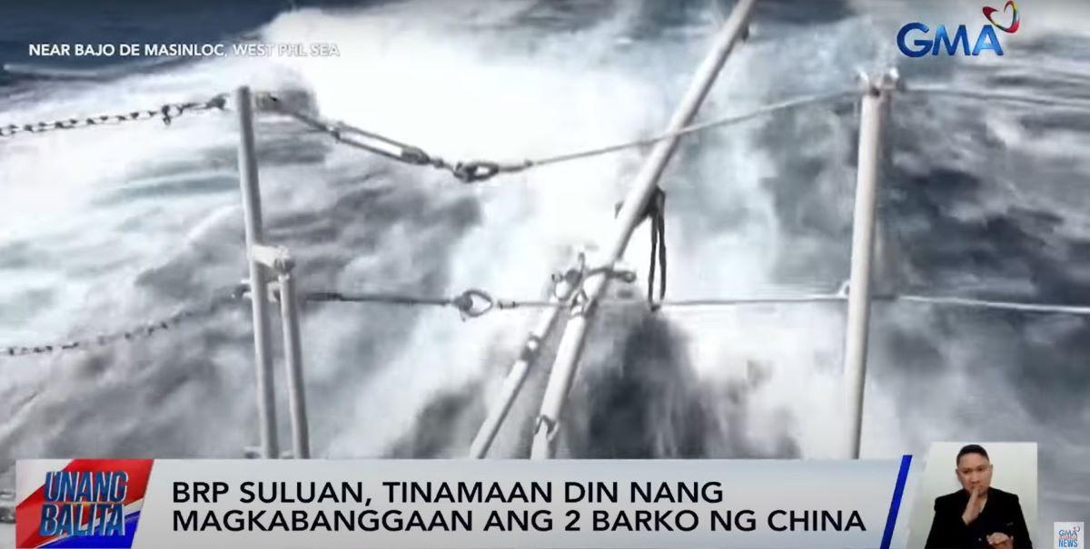 PH vessel's flagpole hit by Chinese warship in Bajo de Masinloc