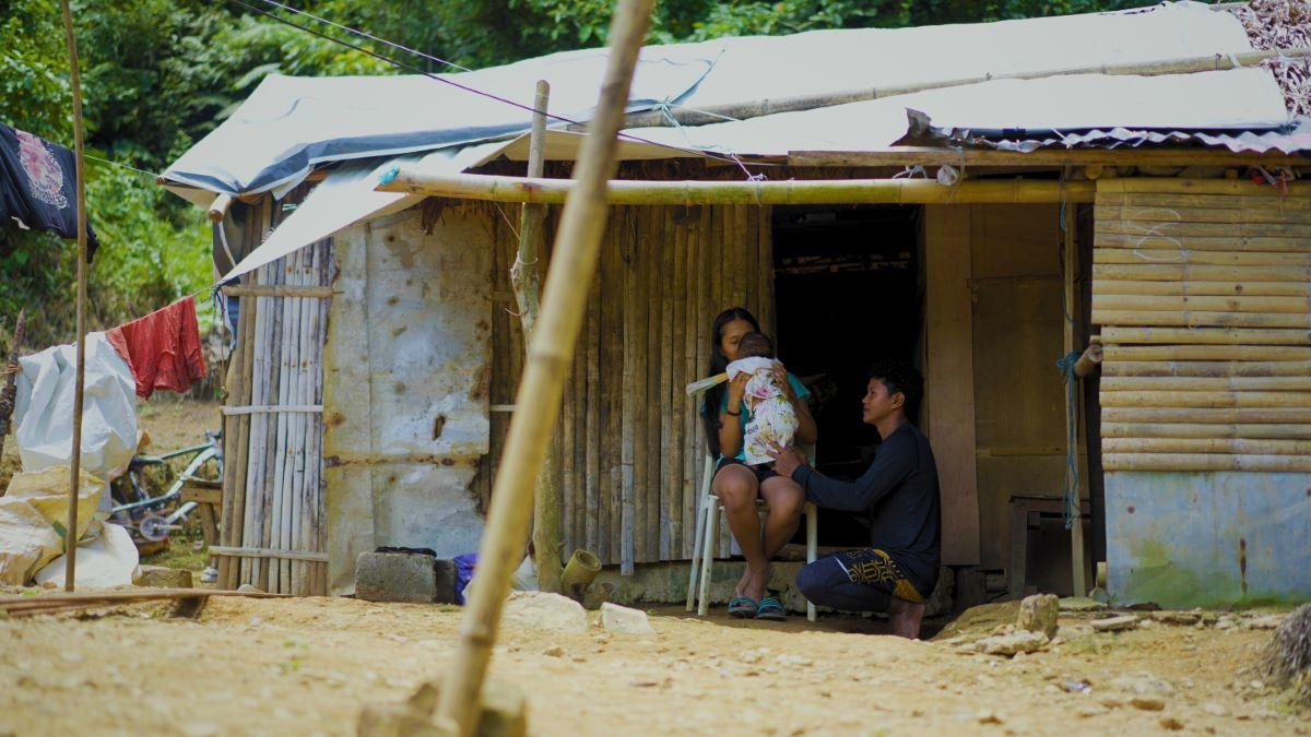 A young couple and their baby in Catanduanes