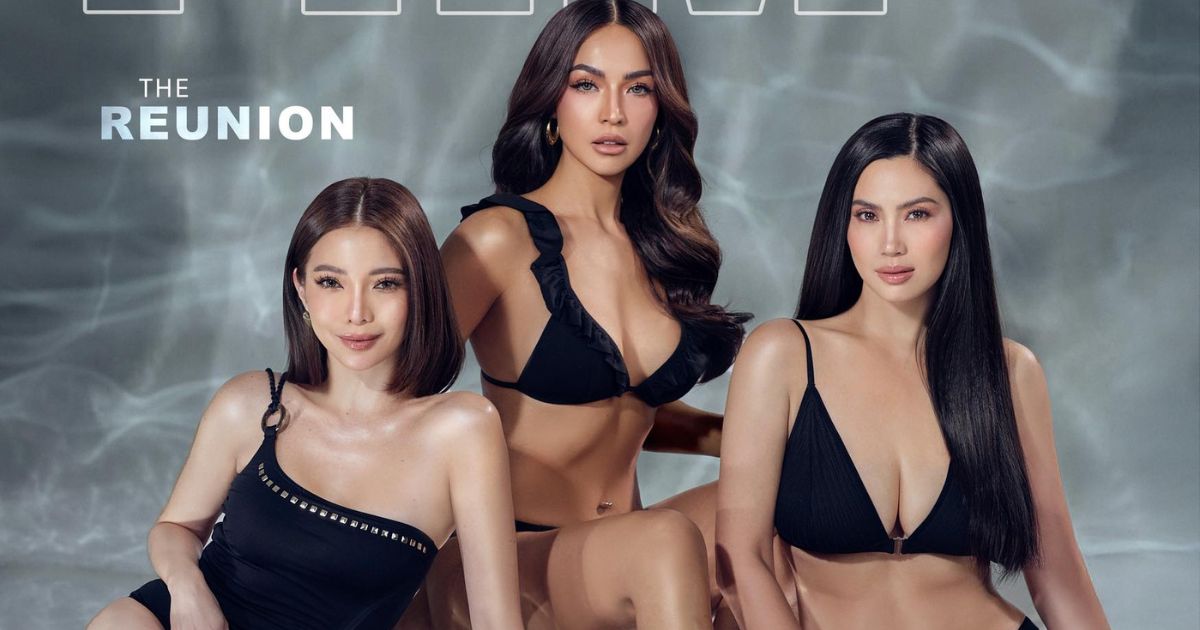 Diana Zubiri, Maui Taylor, Aubrey Miles recreate 2003 FHM cover