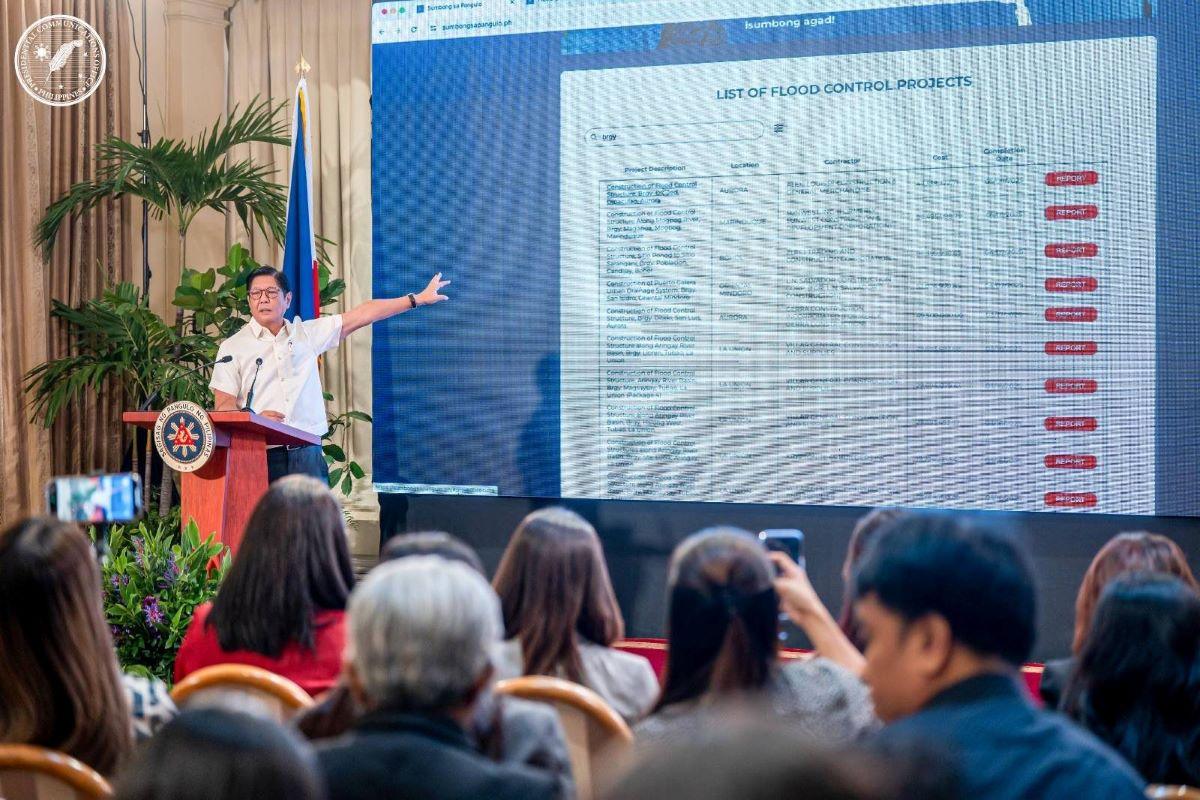 Marcos shows list of flood control projects