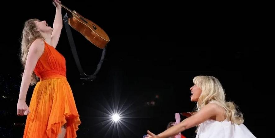 Sabrina Carpenter 'freaking out' over Taylor Swift's new album and their collab single