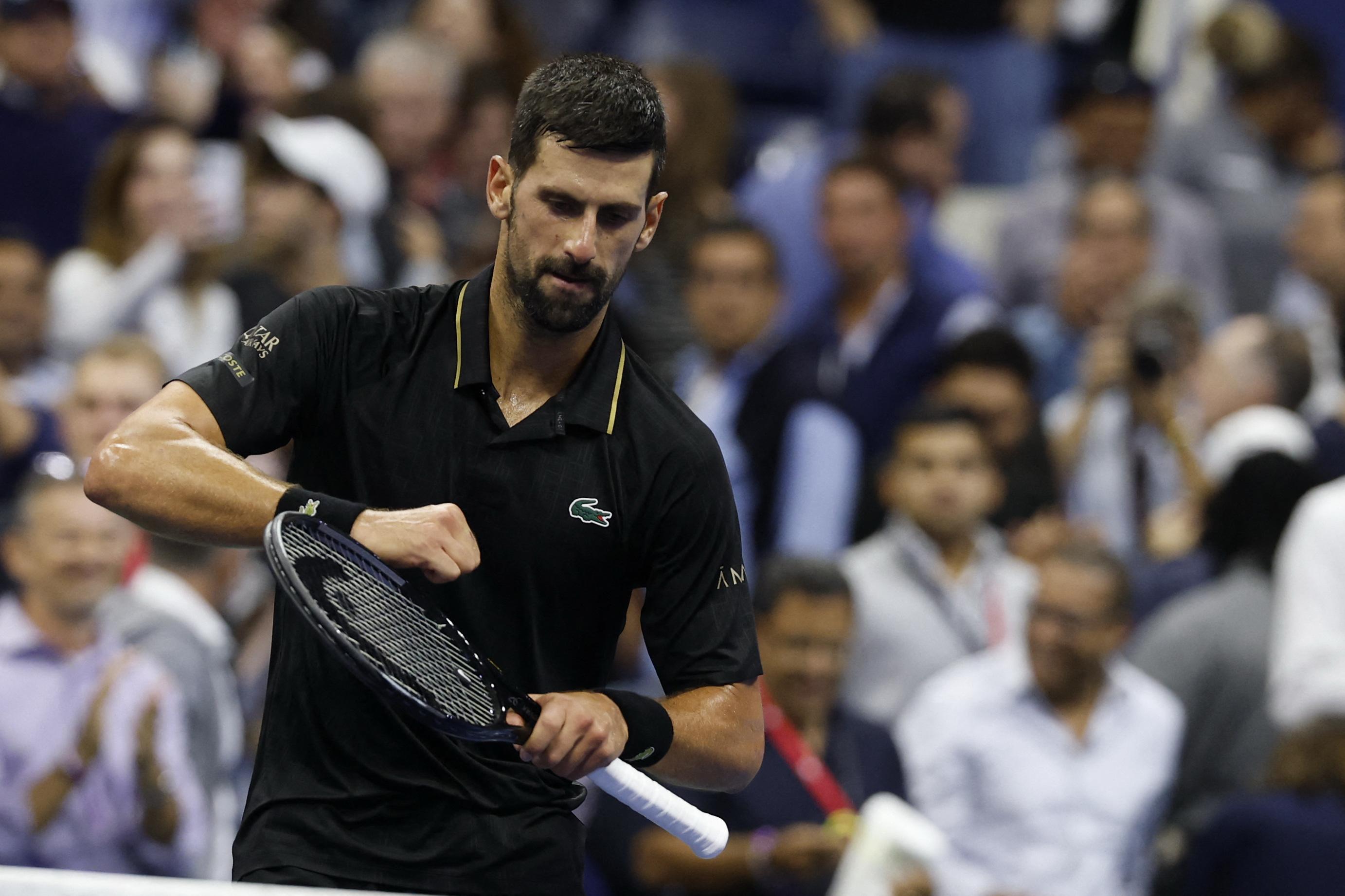 Dancing dad Djokovic reaches US Open semi-finals with win over Fritz