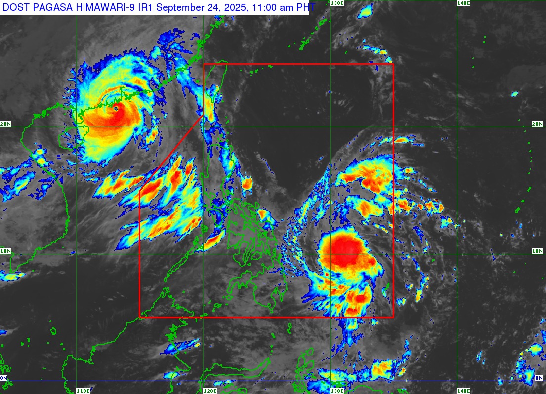 Signal No. 1 has been raised in 2 areas as Tropical Storm Opong further intensified