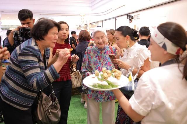Taste of Negros | Guests enjoyed samplings of Negrense delicacies prepared by Chefs Luis Locsin and Cara Davis to authentic Negrense flavorsâoffering a taste of the rich culinary heritage that awaits this September at SMX Aura. L-R on 1st or Left photo: JJ San Juan (The Diarist), Ces Drilon (veteran Filipino broadcast journalist) and Lauren Golangco (Philippine Tatler) 2nd or right photo: Anamarie Katigbak, Marimel Francisco (Artefino), Joan Taylor and Mia Borromeo (Tatler Travel).